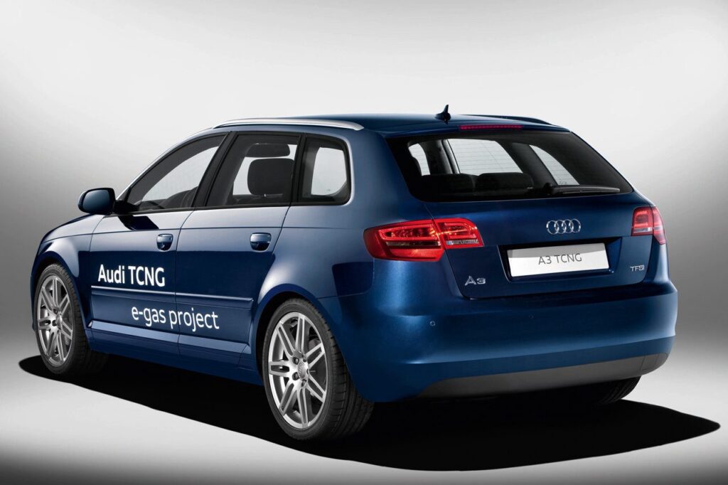 Audi A3 TCNG widok koncepcyjnego nadwozia zasilanego gazem