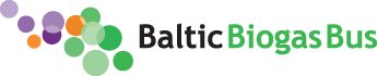 Logo projektu Baltic Biogas Bus z kolorowymi kołami