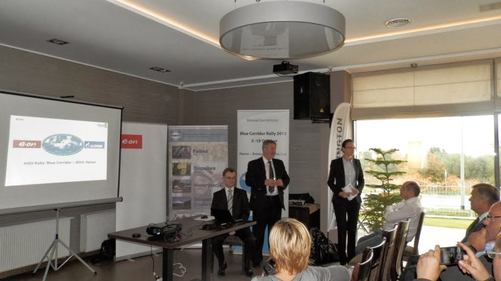 Eugene Pronin z Gazprom Export podczas prezentacji w Gdańsku