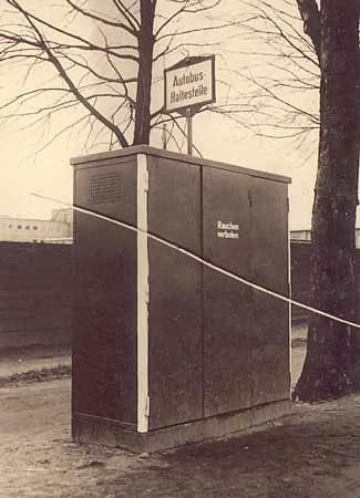 Stacja tankowania gazu ziemnego jako przystanek autobusowy w Niemczech, 1940