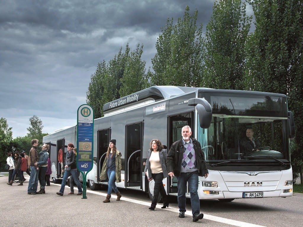 Detal przodu MAN Lions City 18 CNG zasilanego gazem ziemnym
