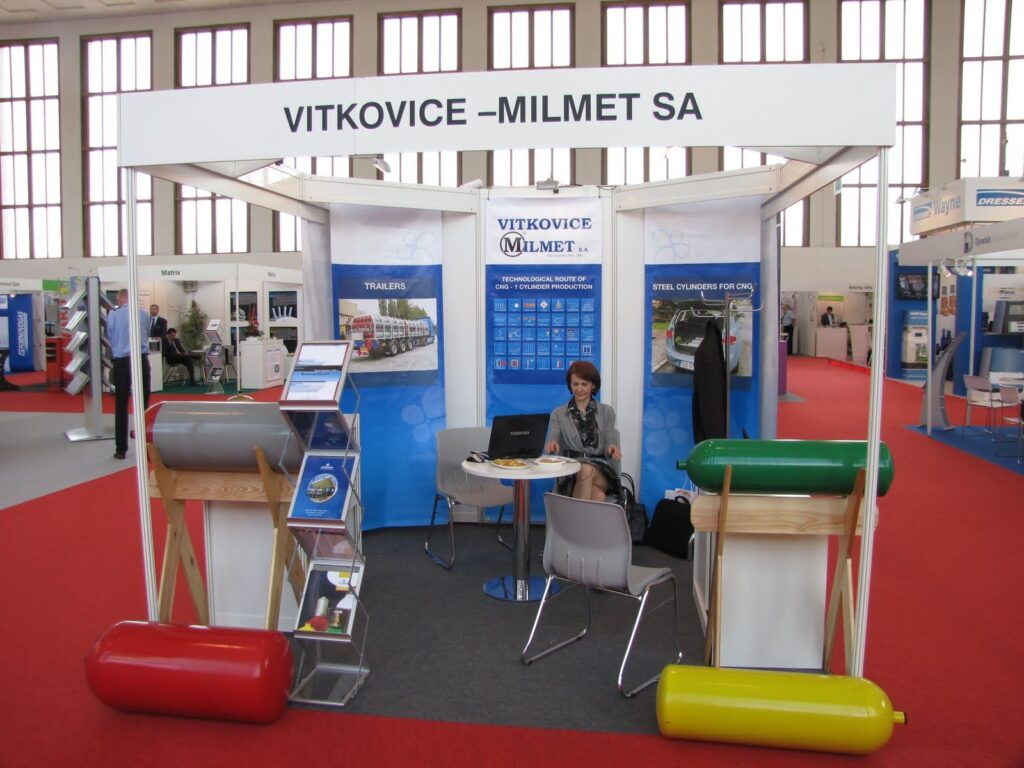 Stoisko producenta zbiorników CNG Milmet Vitkovice na targach
