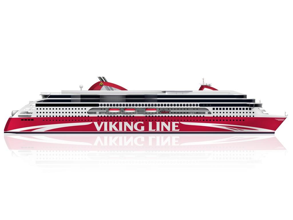 Viking Line prom pasażerski LNG czerwono-biały