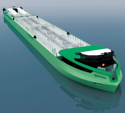 Barka Greenstream w porcie Rotterdam podczas uroczystości oddania do eksploatacji