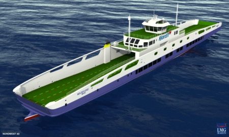 Prom zasilany LNG gazem ziemnym render wizualizacja