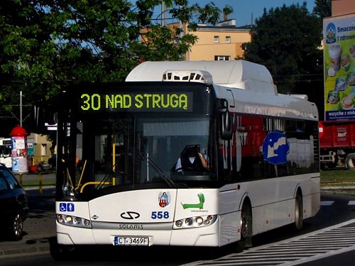 Autobus Solaris Urbino 12 CNG 12-metrowy w Toruniu MZK