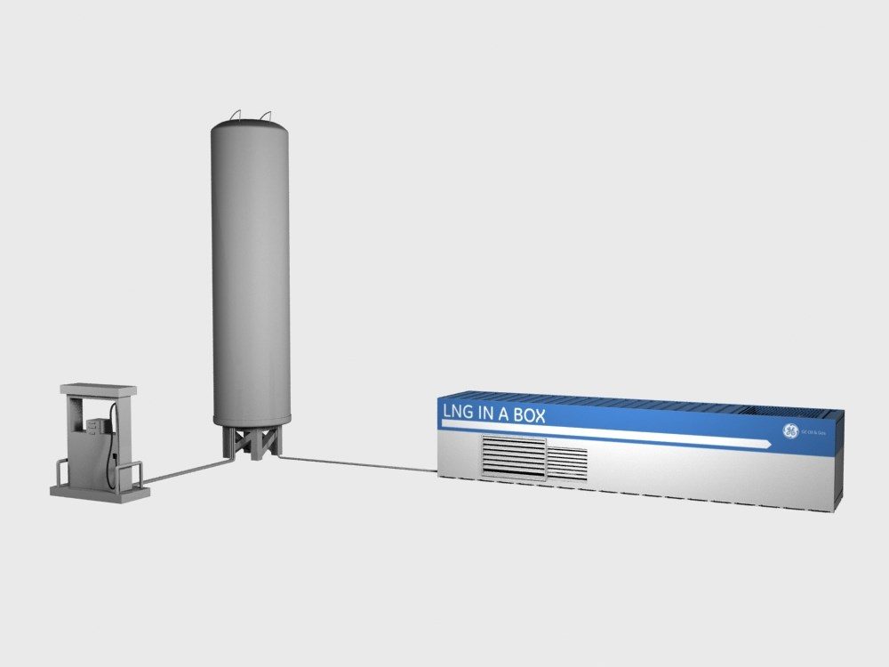 System LNG in a Box od General Electric - stacja tankowania LNG