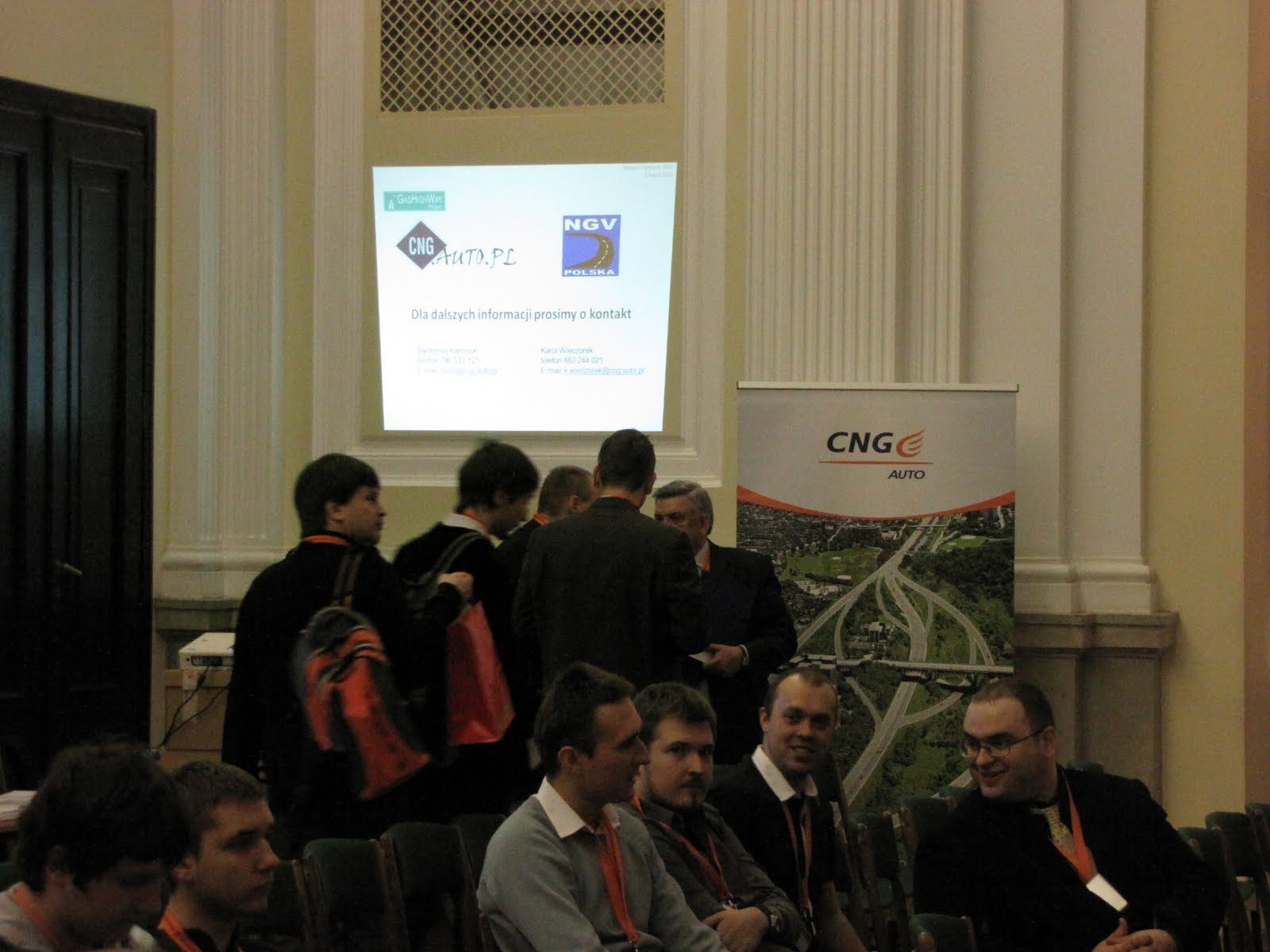 Stanowisko CNG z logotypem portalu na konferencji transportowej