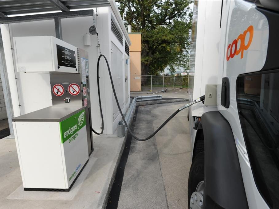 Tył Renault Premium Distribution CNG ze światłami ostrzegawczymi