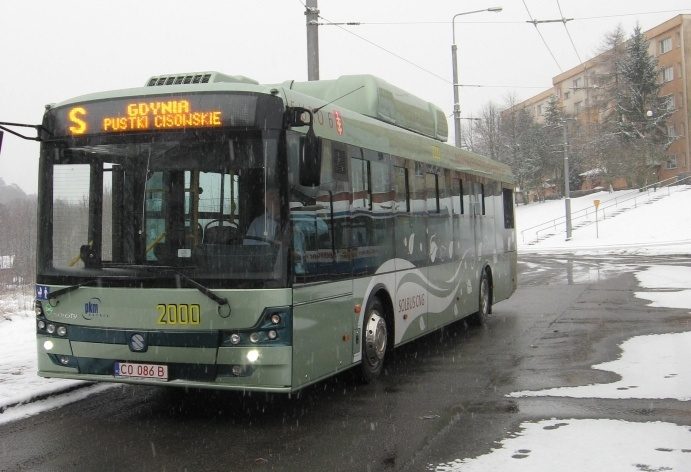 Solbus SM 12 CNG podczas testów w PKM Gdynia