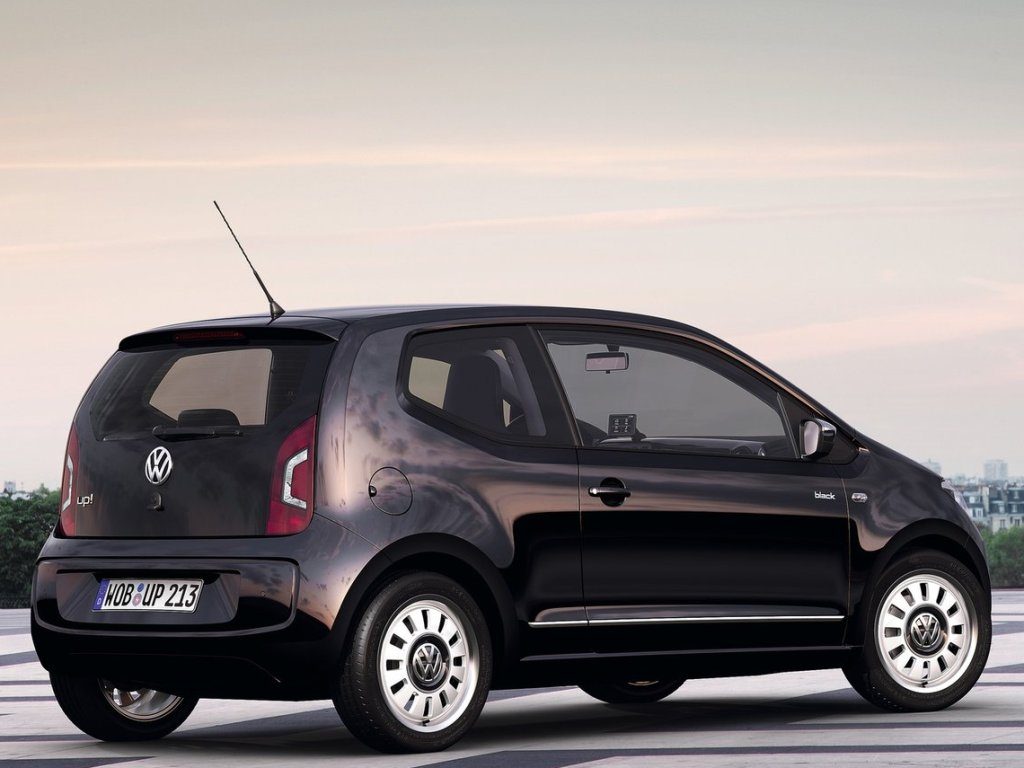 Volkswagen up! EcoFuel zasilany CNG widok z boku, kolor czarny