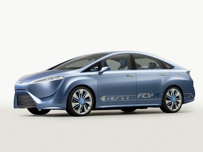 Toyota FCV-R Concept, pojazd wodorowy z ogniwami paliwowymi, widok boczny
